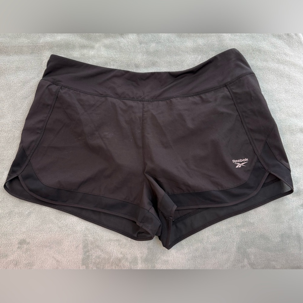 Reebok Women's Black Athletic Lined Swim Shorts XL